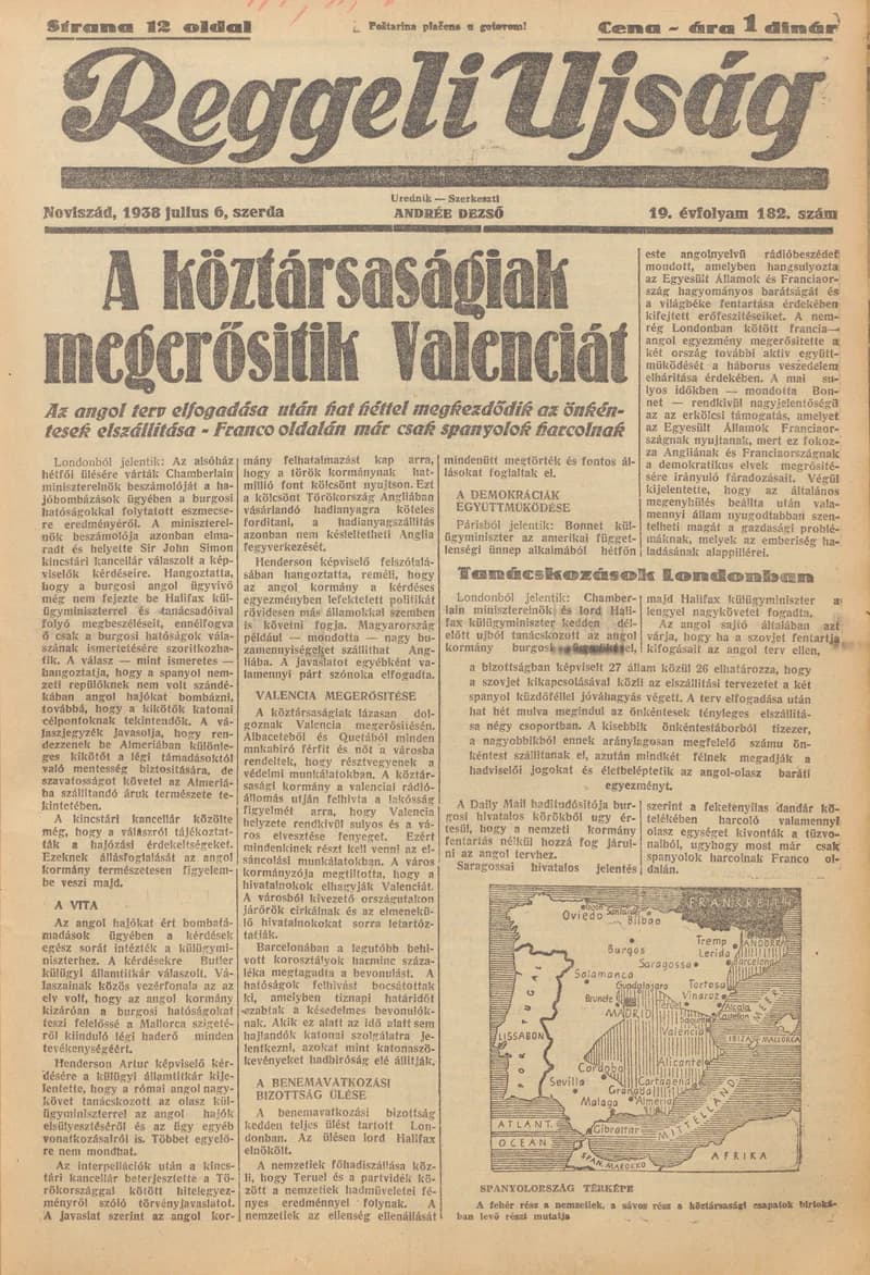 Reggeli Újság, 19. évf. 1938. július 6. 182. sz.
