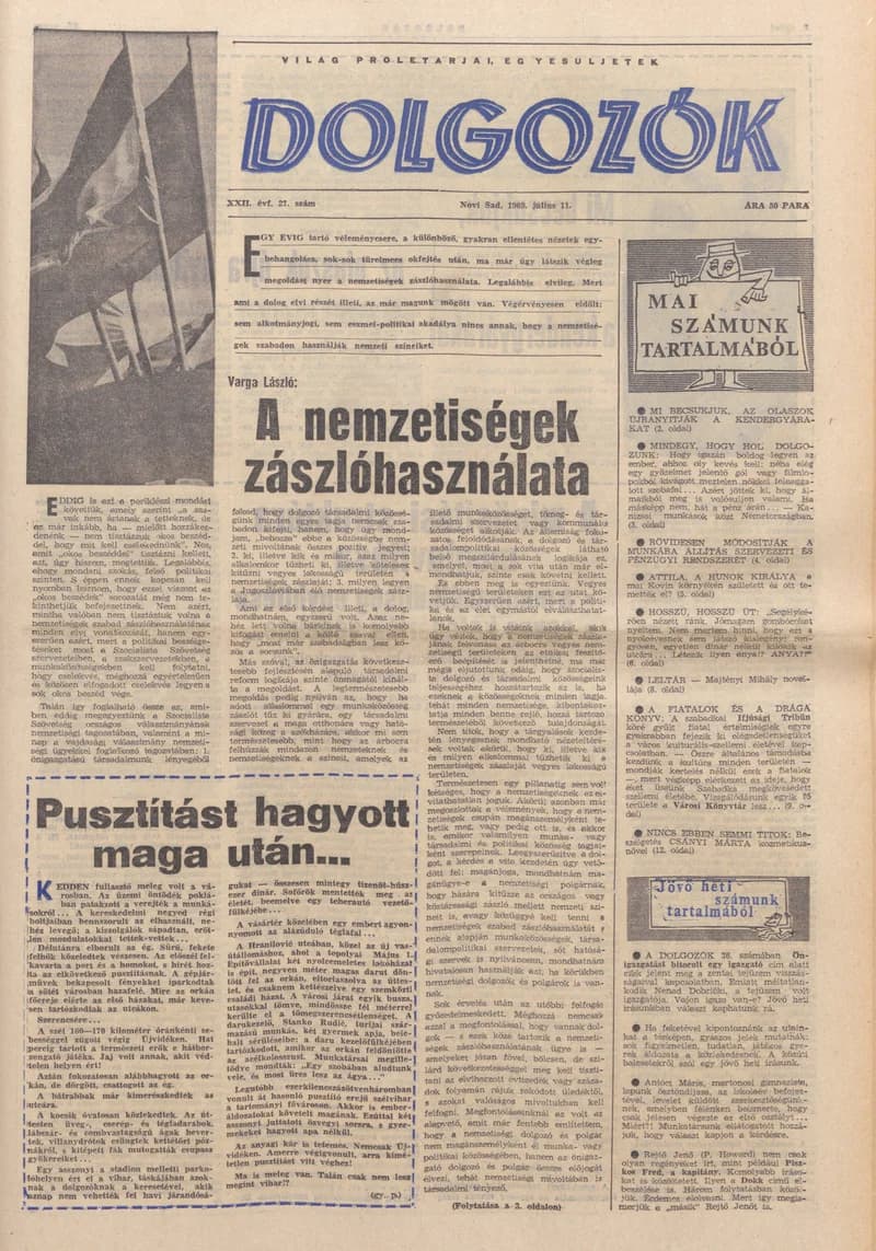 Dolgozók, 23. évf. 1969. július 11. 27. sz.