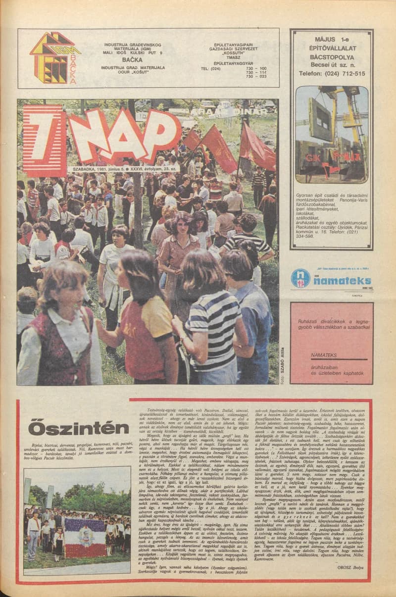 7 Nap, 36. évf. 1981. június 5. 23. sz. 1–16. oldal