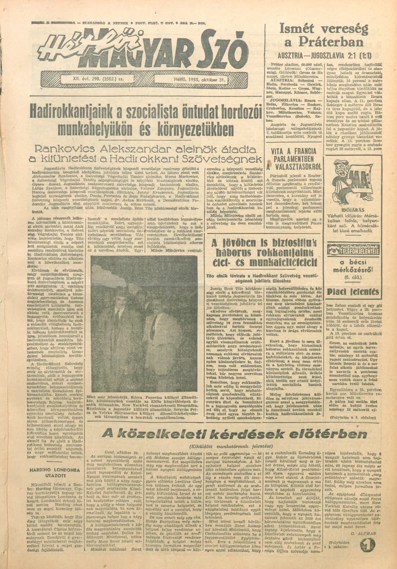 Magyar Szó, 12. évf. 1955. október 31. 298. sz. 1–6. oldal
