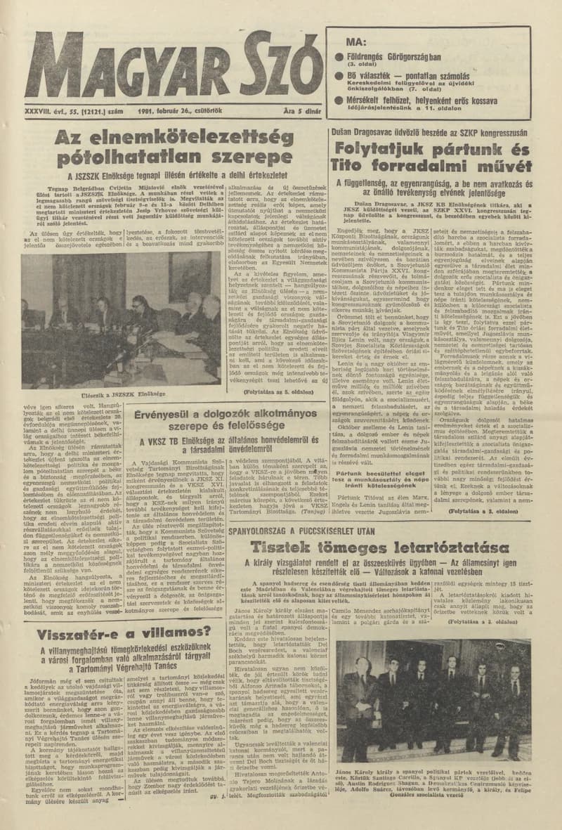 Magyar Szó, 38. évf. 1981. február 26. 55. sz.