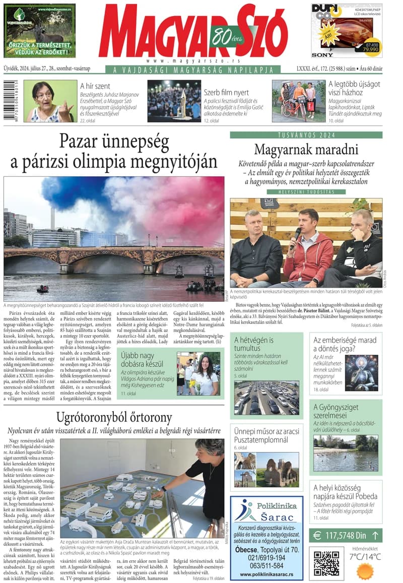 Magyar Szó, 81. évf. 2024. július 27. – 28. 172. sz. 1–32. oldal
