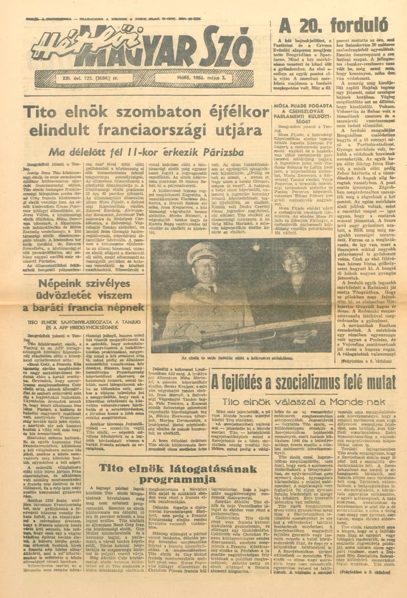 Magyar Szó, 13. évf. 1956. május 7. 123. sz. 1–6. oldal