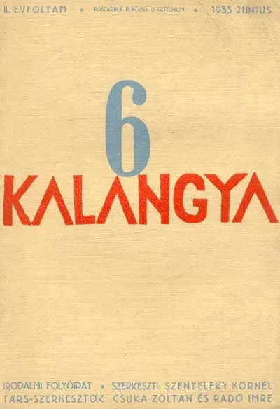 Kalangya, 2. évf. 1933. június 1. 6. sz. 363–432. oldal