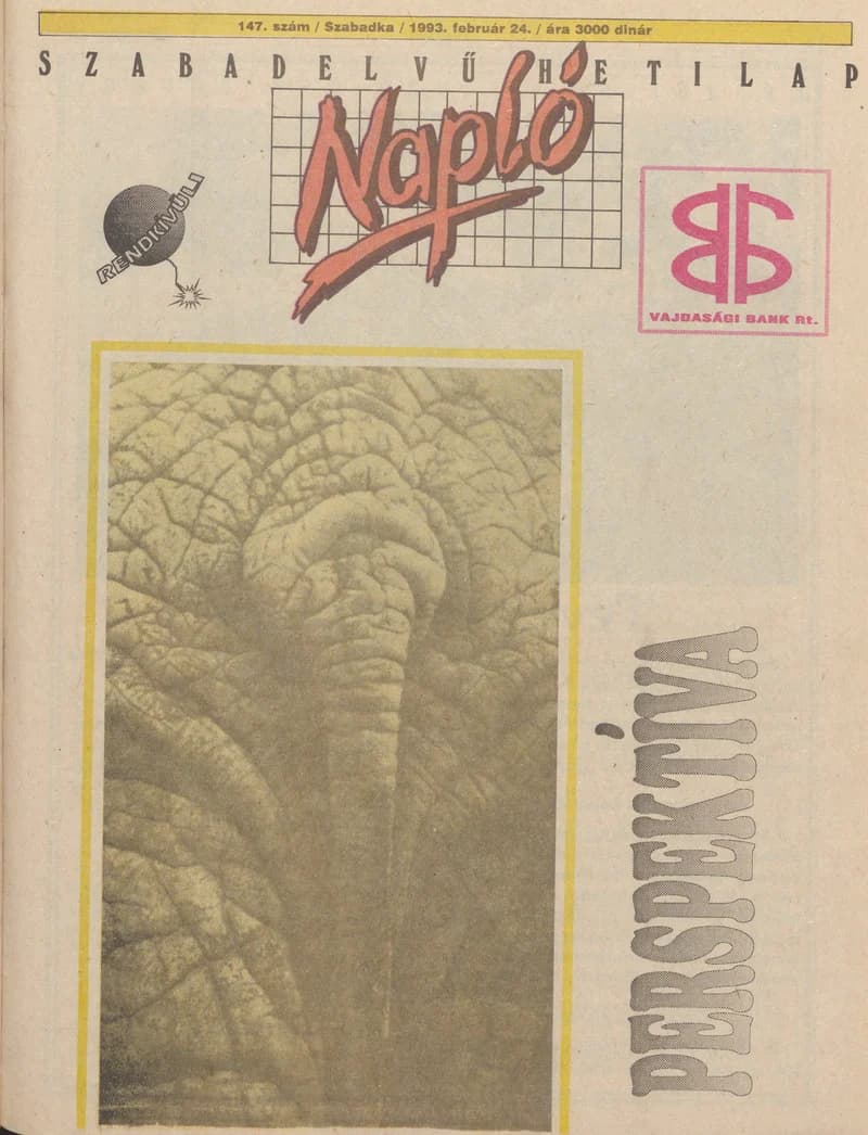 Napló - Szabadelvű hetilap, 4. évf. 1993. február 24. 147. sz.