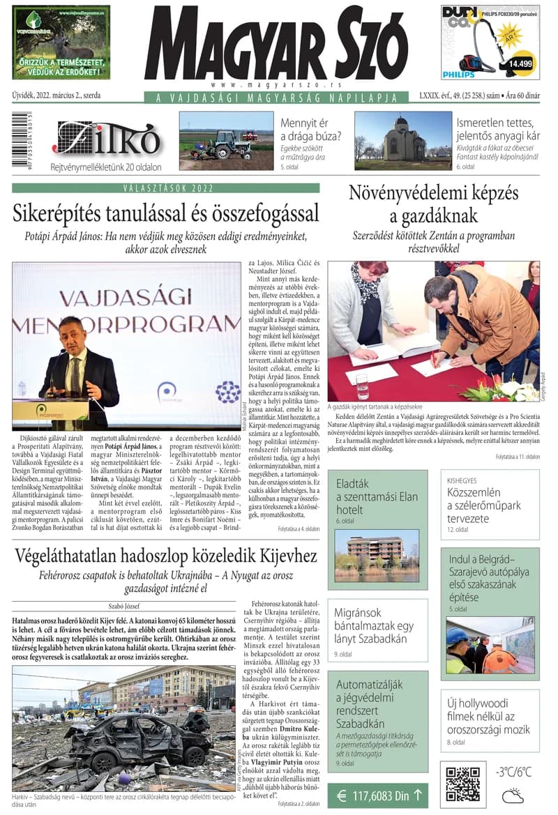 Magyar Szó, 79. évf. 2022. március 2. 49. sz. 1–16. oldal