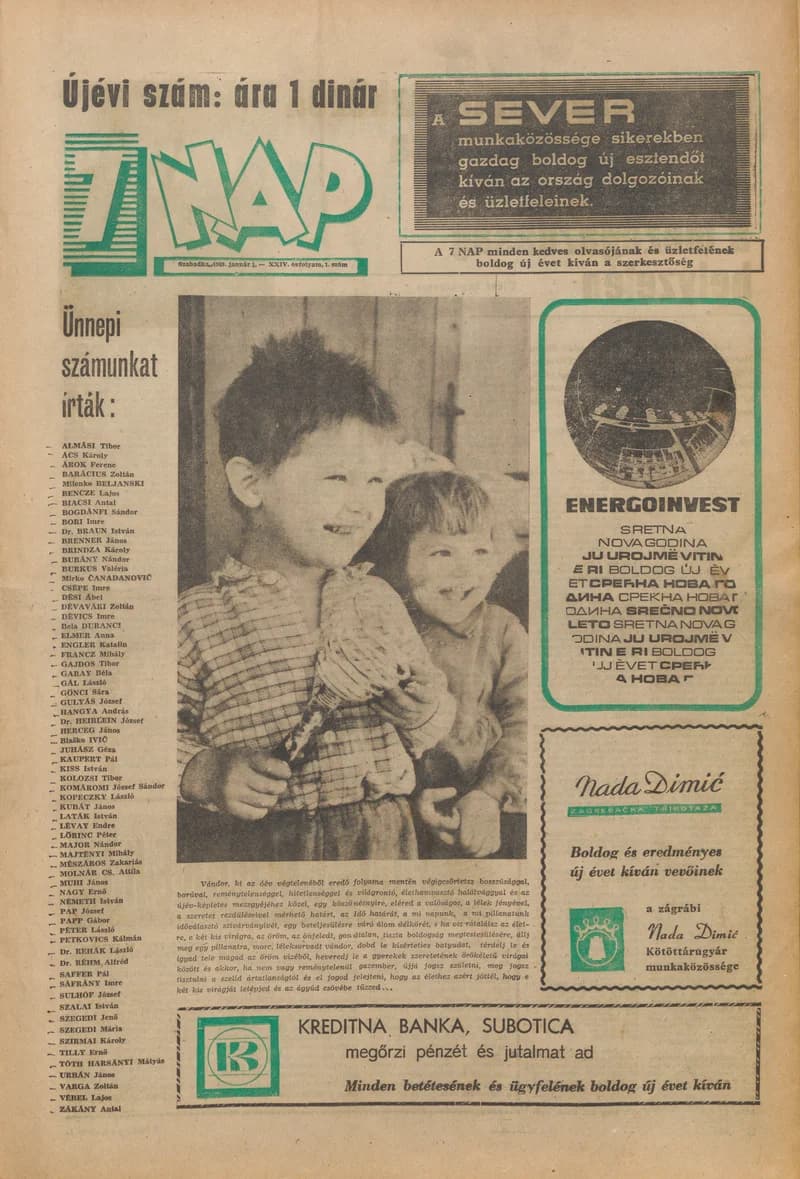 7 Nap, 24. évf. 1969. január 1. 1. sz. 1–48. oldal
