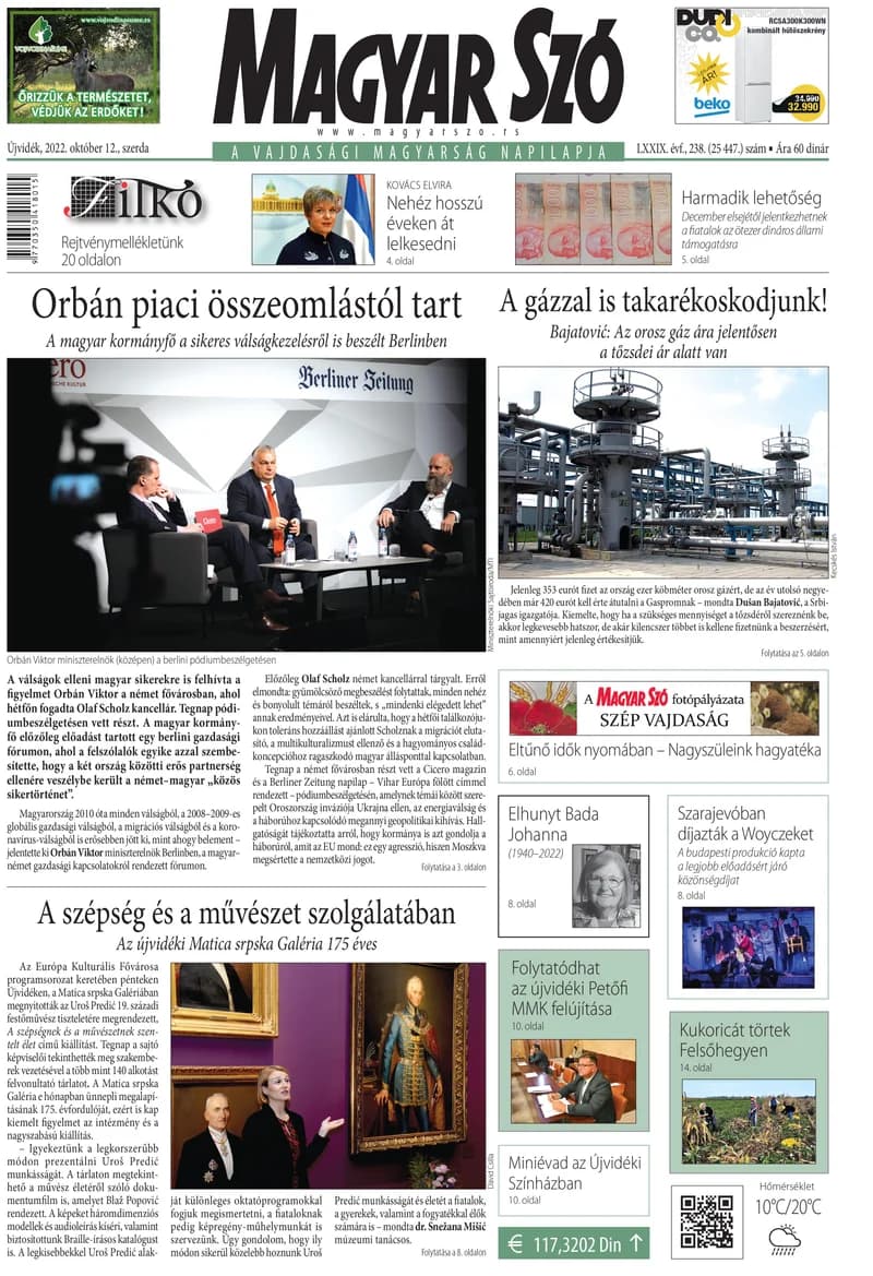 Magyar Szó, 79. évf. 2022. október 12. 238. sz. 1–16. oldal