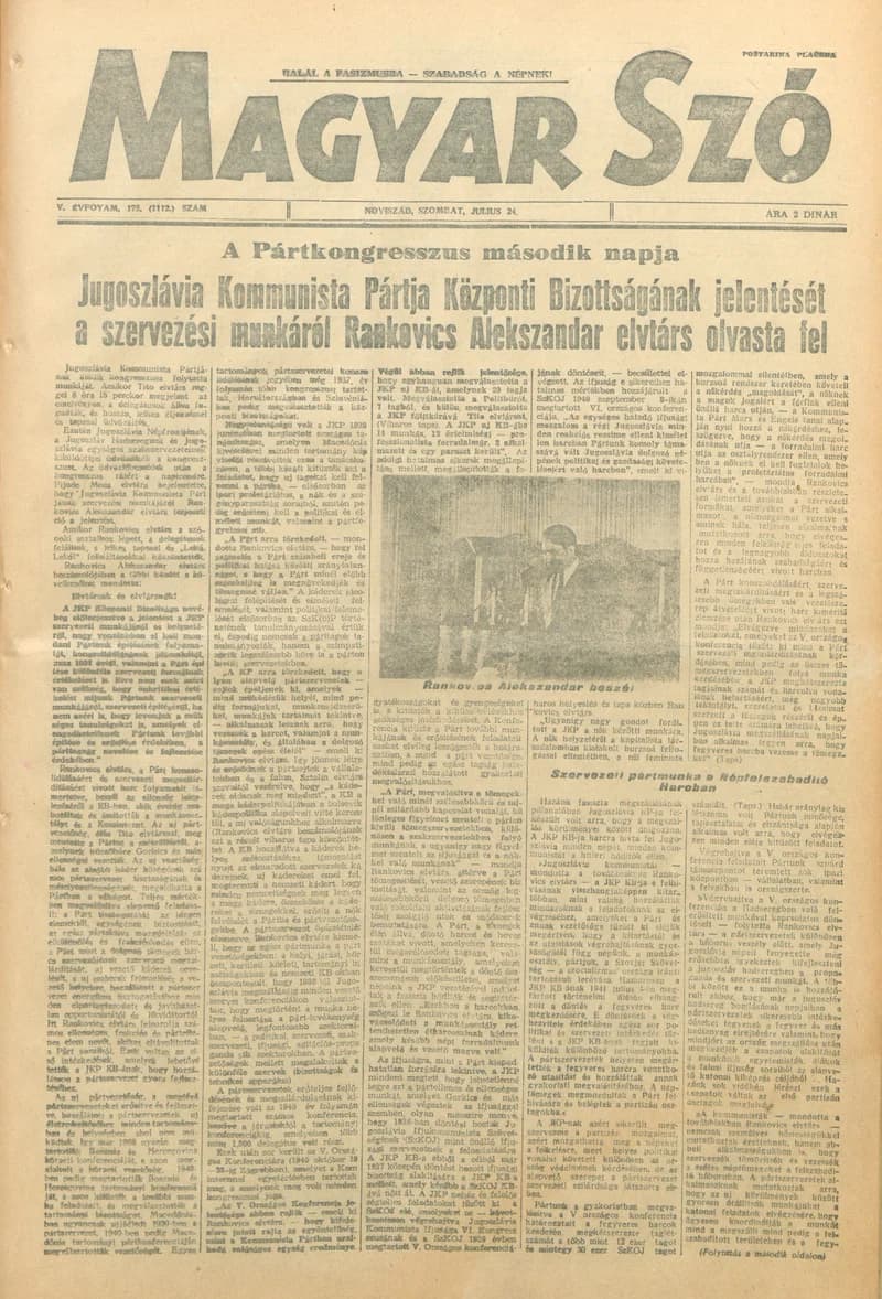 Magyar Szó, 5. évf. 1948. július 24. 175. sz. 1–6. oldal
