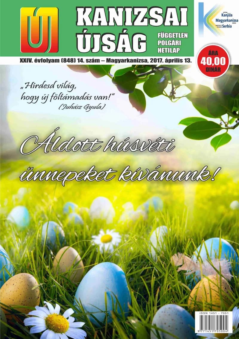 Új Kanizsai Újság, 24. évf. 2017. április 13. 14. sz.