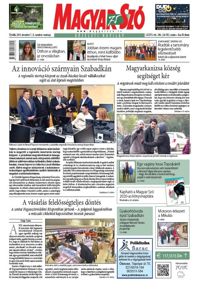 Magyar Szó, 76. évf. 2019. december 7. – 8. 286. sz. 1–42. oldal