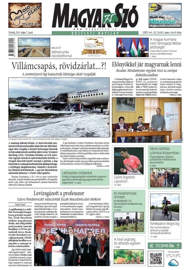 Magyar Szó, 76. évf. 2019. május 7. 102. sz. 1–20. oldal
