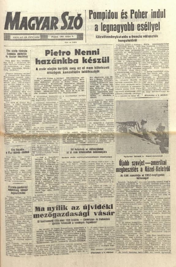 Magyar Szó, 26. évf. 1969. május 9. 125. sz. 1–12. oldal