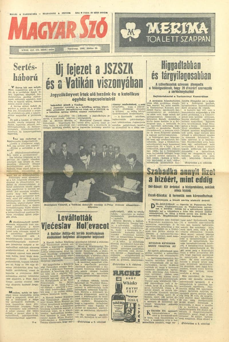 Magyar Szó, 23. évf. 1966. június 26. 173. sz.