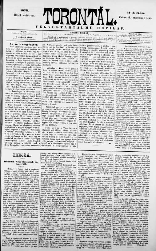 Torontál, 5. évf. 1876. március 16. 11. sz.