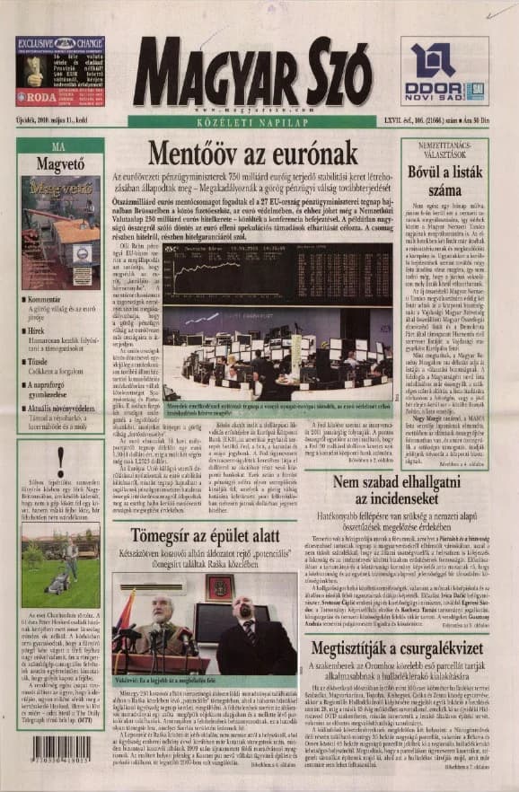 Magyar Szó, 67. évf. 2010. május 11. 106. sz. 1–20. oldal