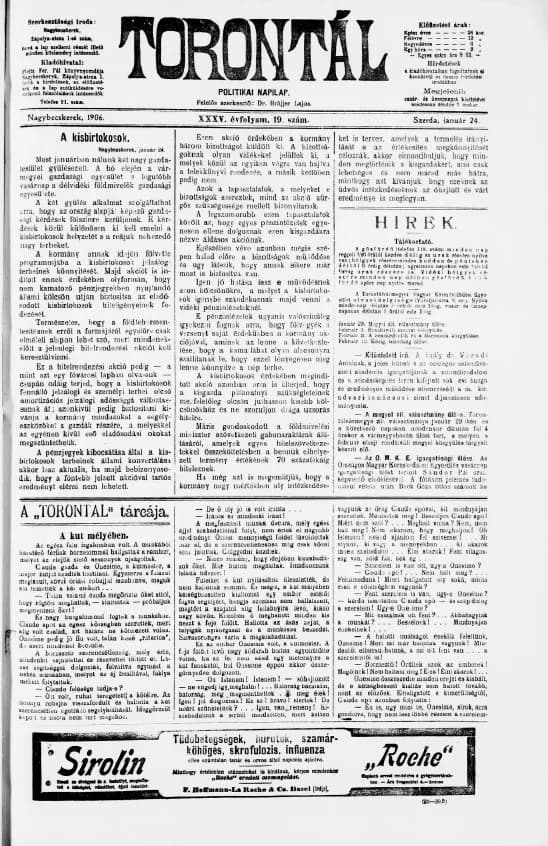 Torontál, 35. évf. 1906. január 24. 19. sz.