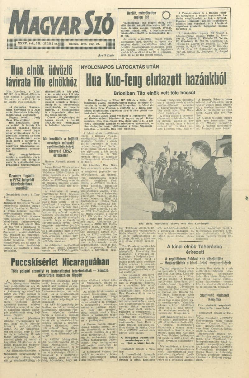 Magyar Szó, 35. évf. 1978. augusztus 30. 238. sz. 1–16. oldal
