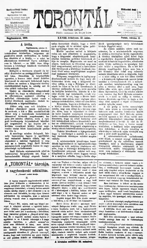 Torontál, 28. évf. 1899. március 10. 57. sz.