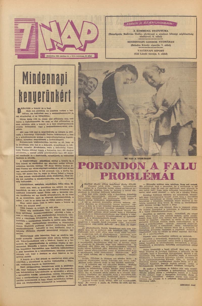 7 Nap, 17. évf. 1962. október 12. 40. sz. 1–20. oldal