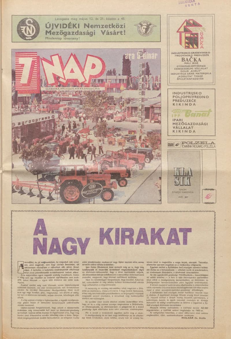 7 Nap, 33. évf. 1978. május 12. 19. sz. 1–24. oldal