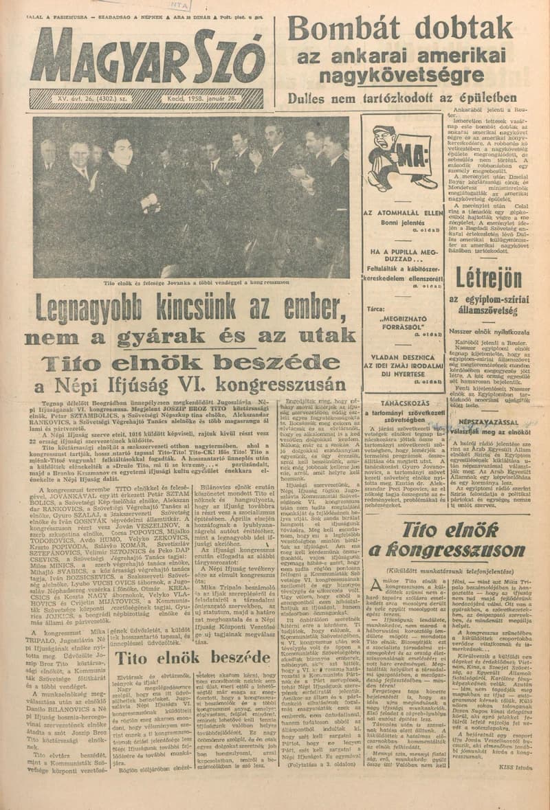 Magyar Szó, 15. évf. 1958. január 28. 26. sz. 1–10. oldal