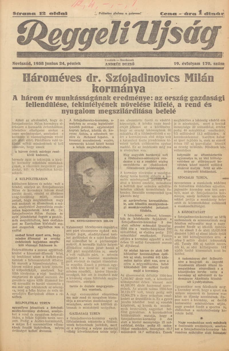 Reggeli Újság, 19. évf. 1938. június 24. 170. sz.