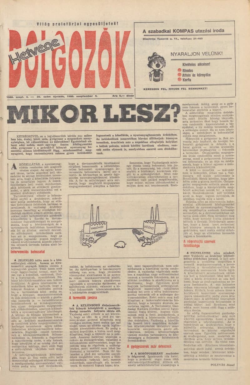 Dolgozók, 34. évf. 1980. szeptember 4. 35. sz.