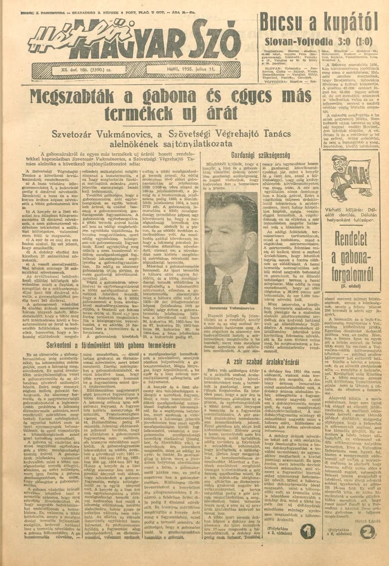 Magyar Szó, 12. évf. 1955. július 11. 186. sz. 1–12. oldal