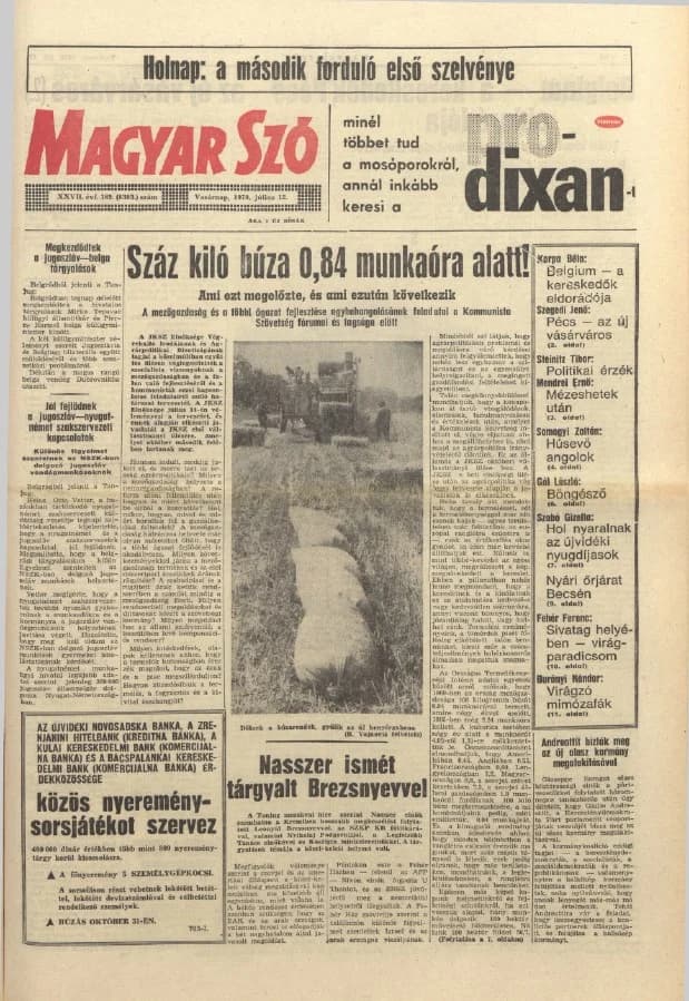 Magyar Szó, 27. évf. 1970. július 12. 189. sz. 1–32. oldal