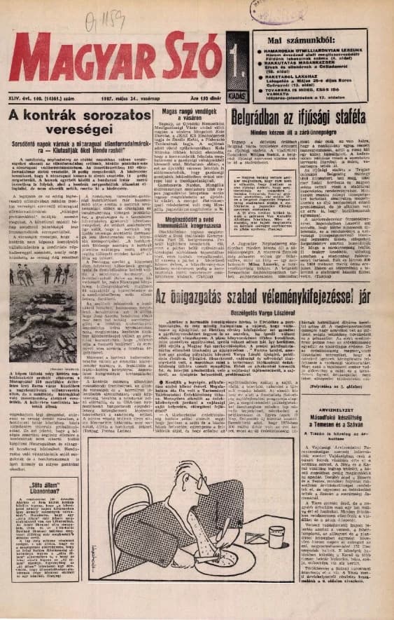 Magyar Szó, 44. évf. 1987. május 24. 140. sz. 1–32. oldal