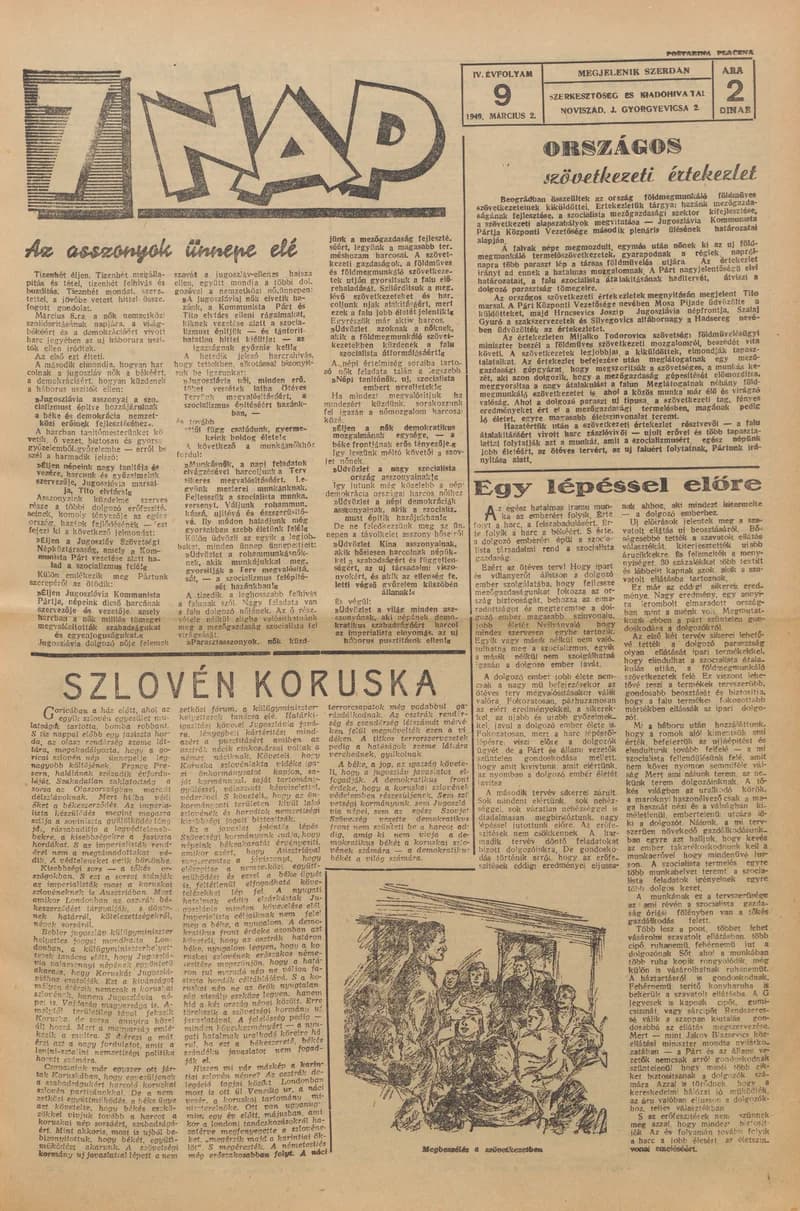 7 Nap, 4. évf. 1949. március 2. 9. sz. 1–4. oldal