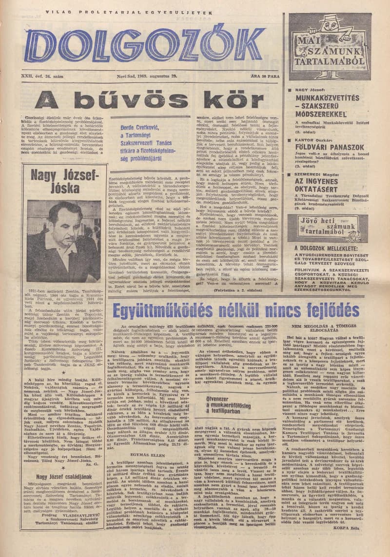 Dolgozók, 23. évf. 1969. augusztus 29. 34. sz.