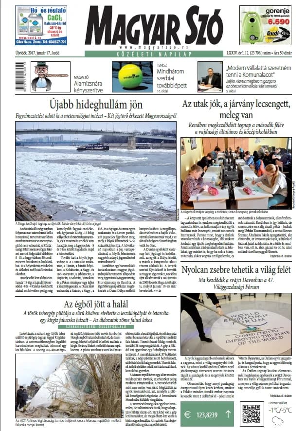 Magyar Szó, 74. évf. 2017. január 17. 12. sz. 1–20. oldal