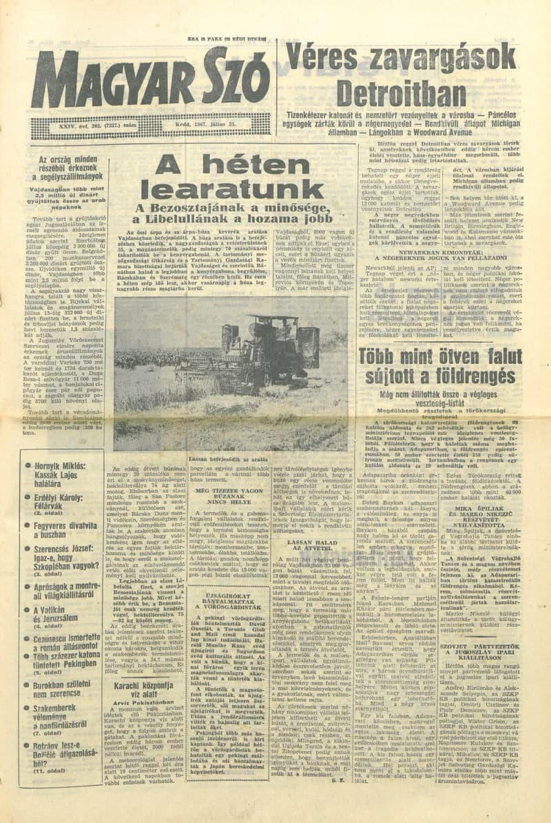 Magyar Szó, 24. évf. 1967. július 25. 202. sz. 1–12. oldal