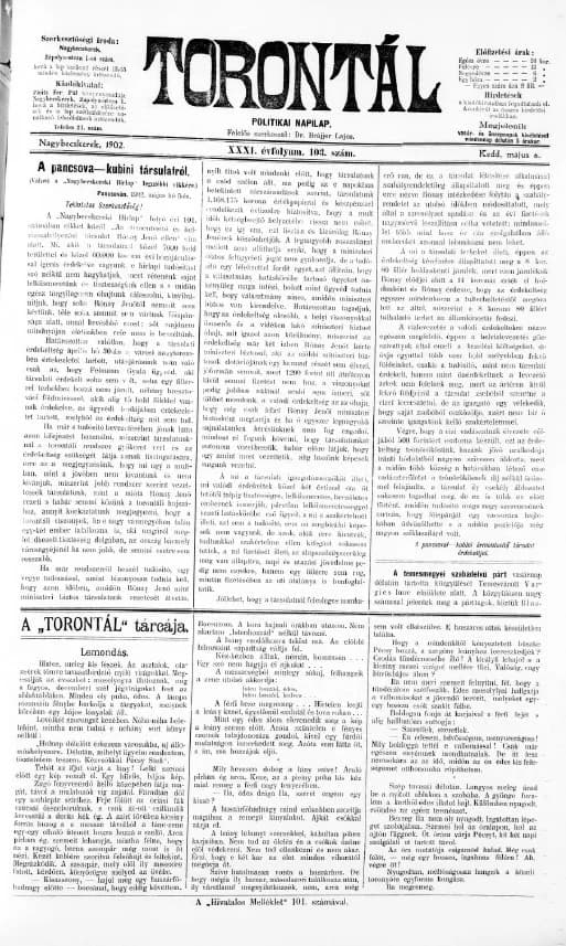 Torontál, 31. évf. 1902. május 6. 103. sz.