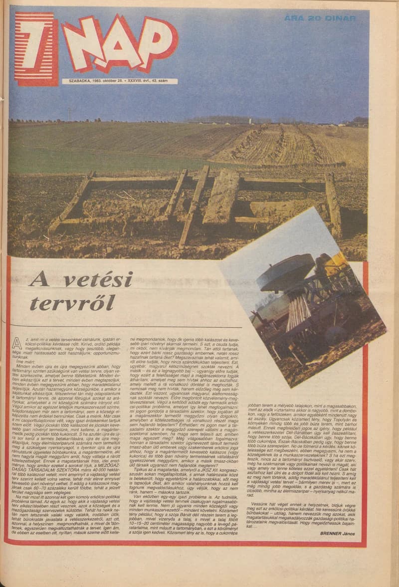 7 Nap, 38. évf. 1983. október 28. 43. sz. 1–12. oldal