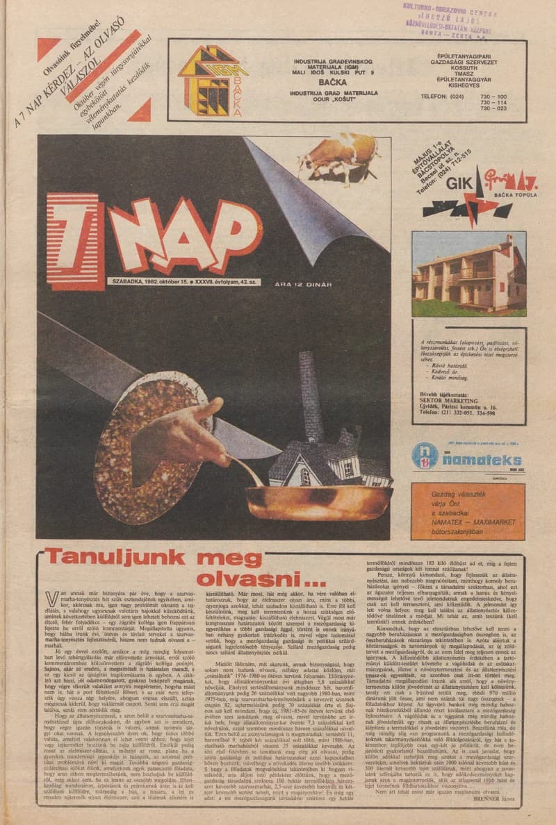 7 Nap, 37. évf. 1982. október 15. 42. sz. 1–16. oldal