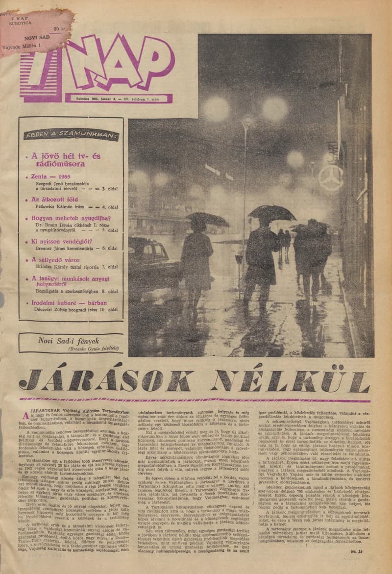7 Nap, 20. évf. 1965. január 8. 1. sz. 1–20. oldal