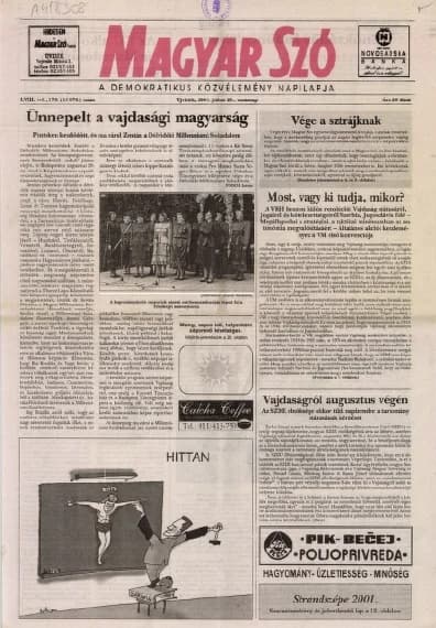 Magyar Szó, 58. évf. 2001. július 29. 170. sz. 1–28. oldal