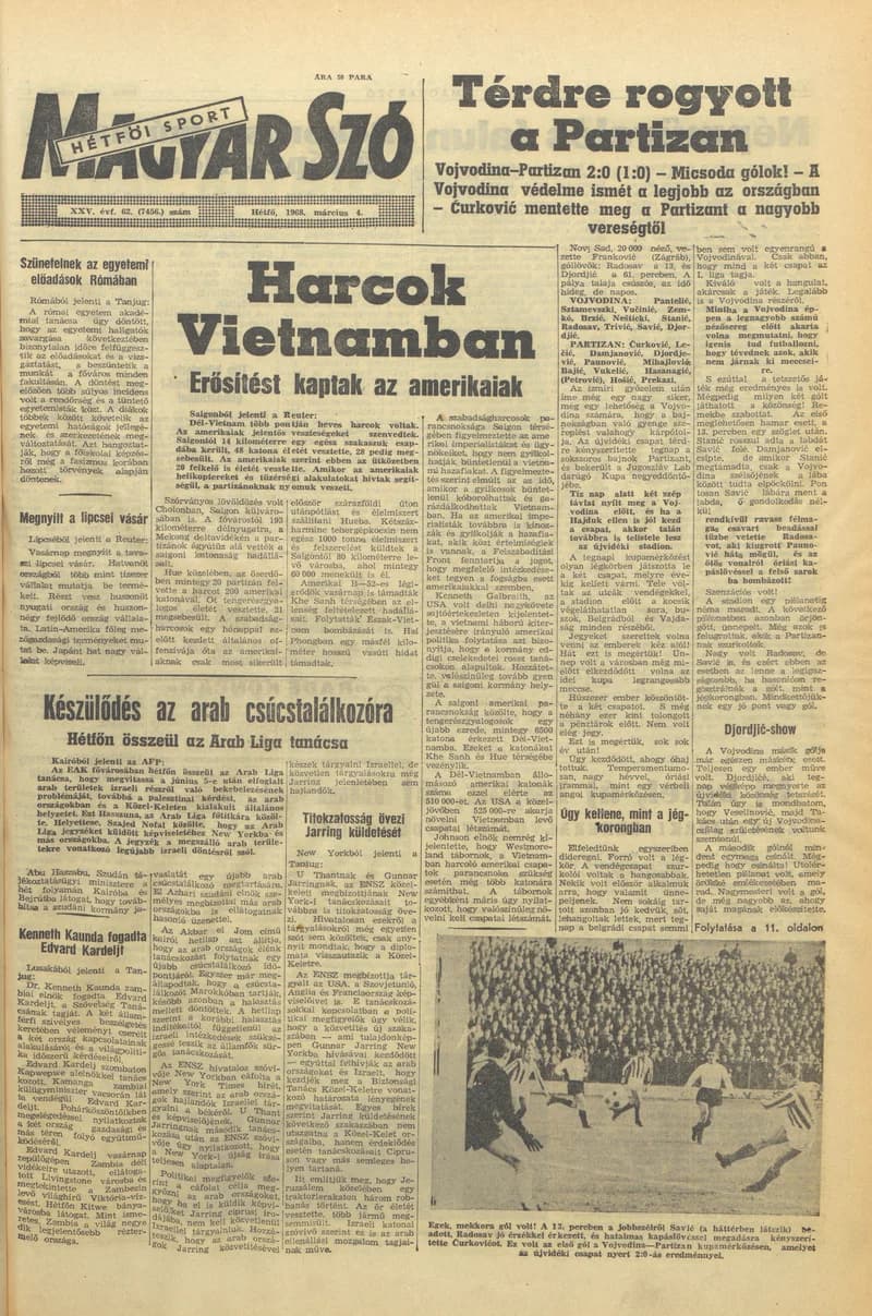 Magyar Szó, 25. évf. 1968. március 4. 62. sz. 1–14. oldal