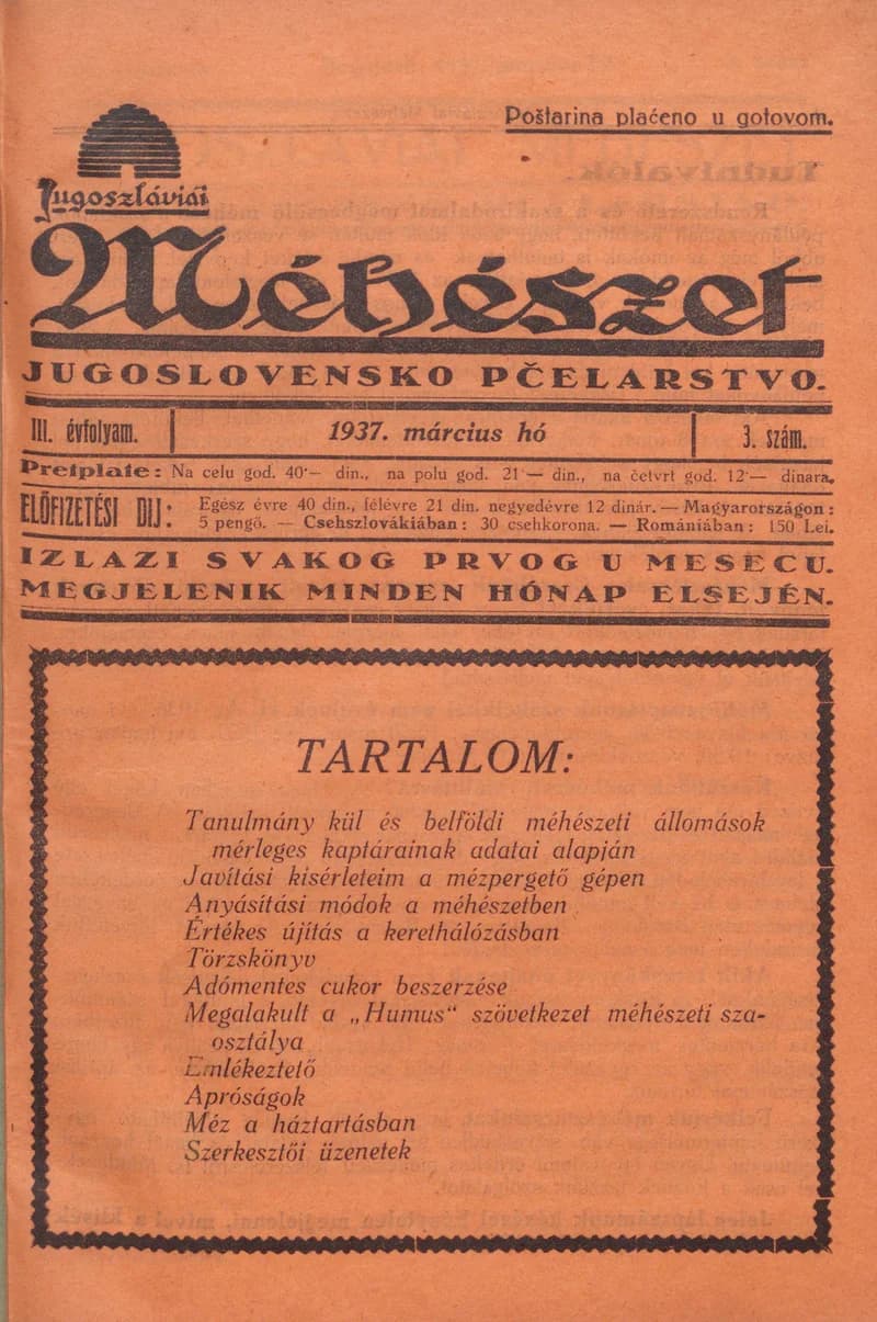 Jugoszláviai méhészet