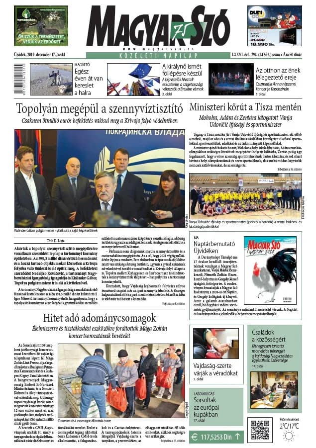 Magyar Szó, 76. évf. 2019. december 17. 294. sz. 1–20. oldal