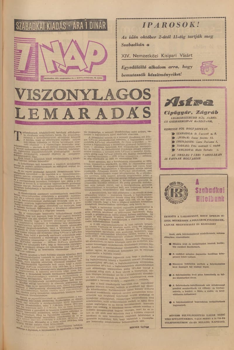 7 Nap, 26. évf. 1971. szeptember 24. 40. sz. 1–28. oldal