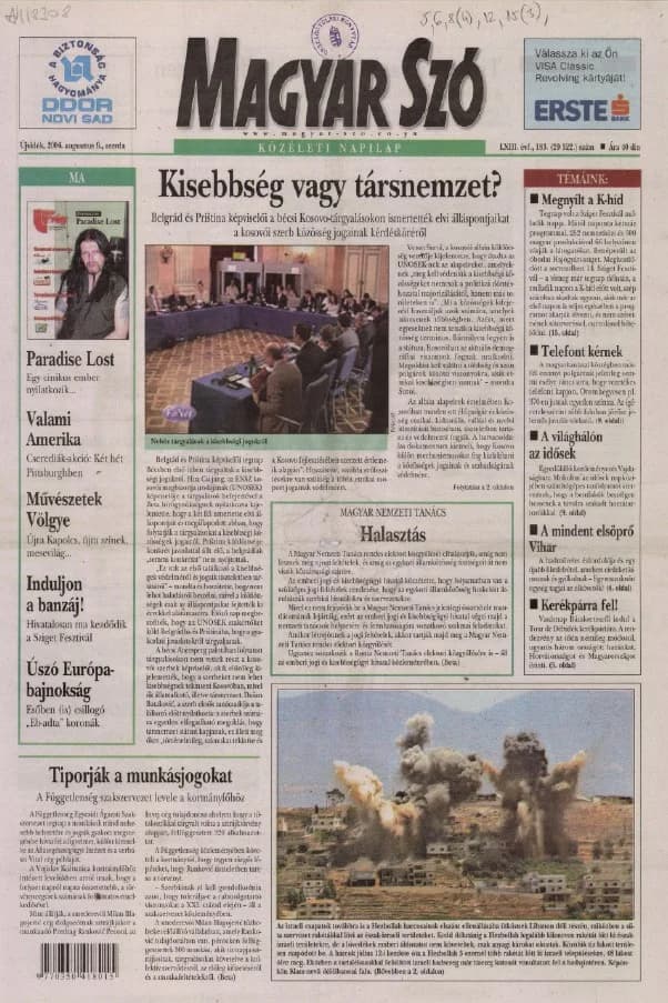 Magyar Szó, 63. évf. 2006. augusztus 9. 183. sz. 1–20. oldal