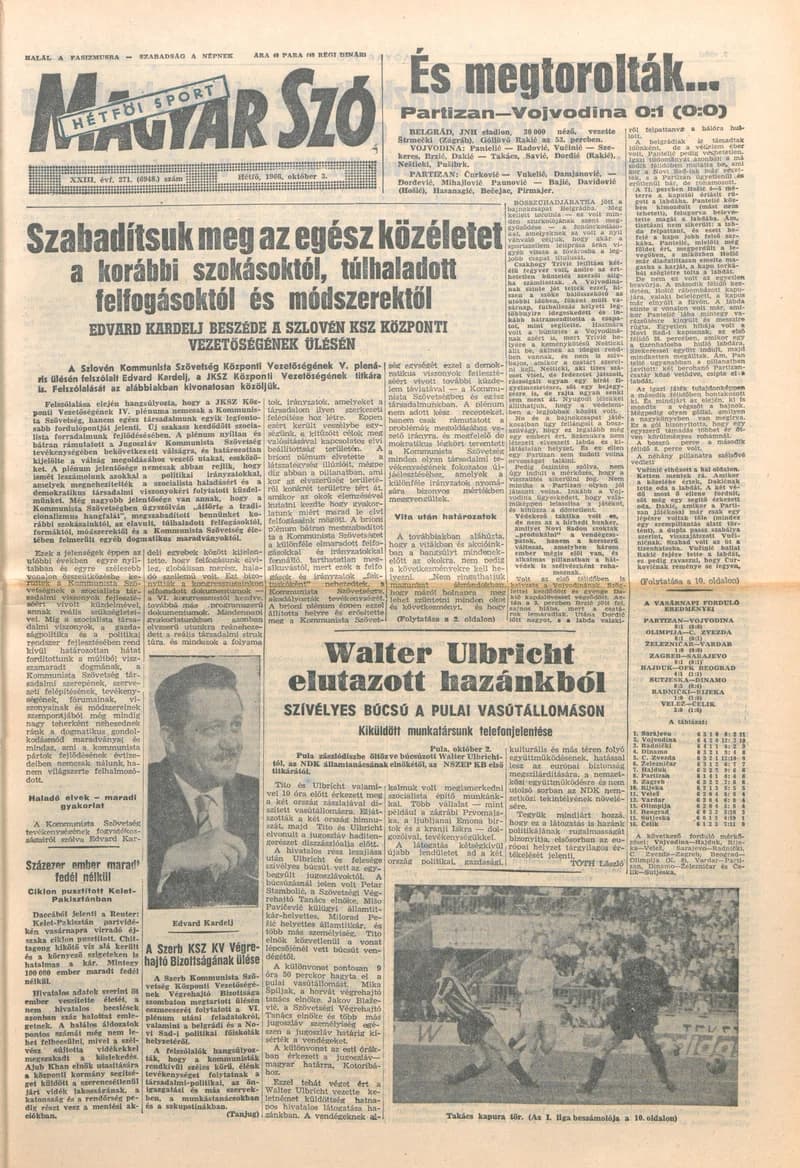 Magyar Szó, 23. évf. 1966. október 3. 271. sz.