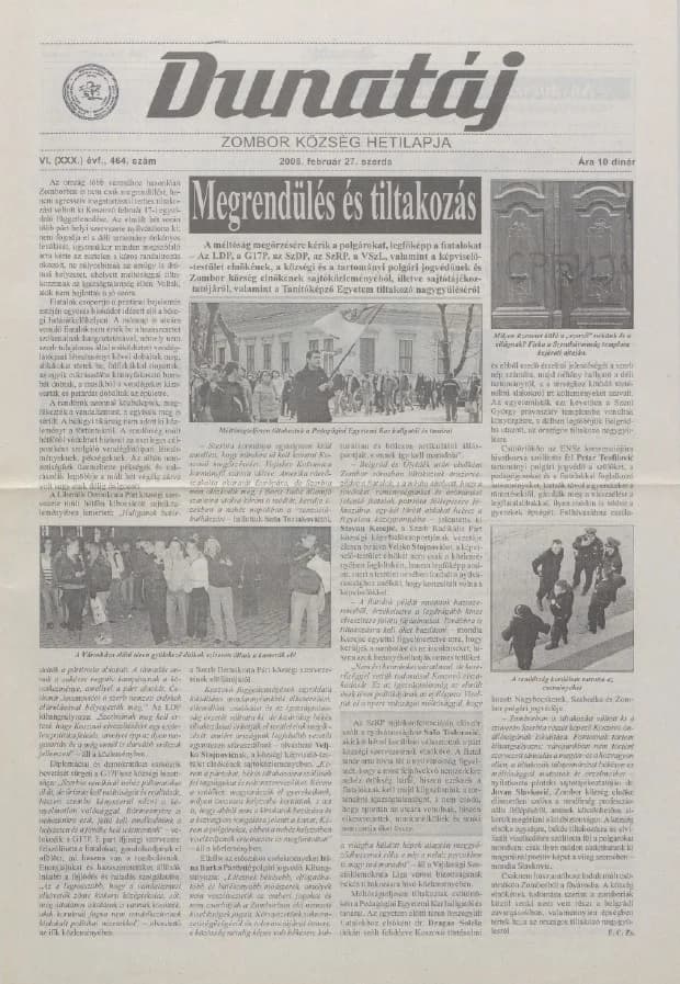 Dunatáj, 10. évf. 2008. február 27. 464. sz.