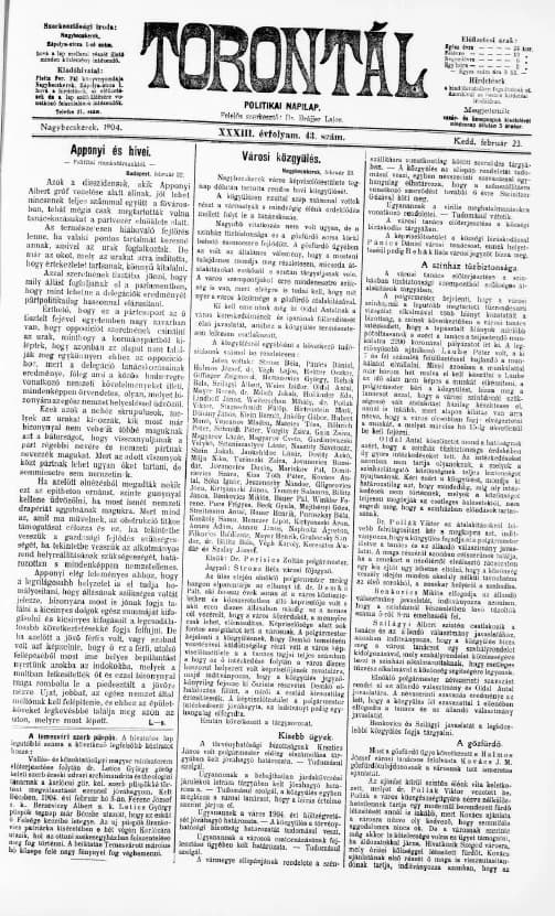 Torontál, 33. évf. 1904. február 23. 43. sz.