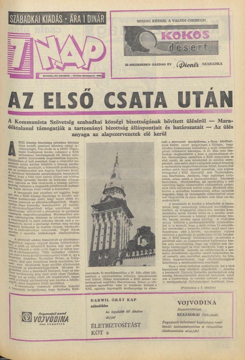 7 Nap, 28. évf. 1973. február 16. 7. sz. 1–28. oldal