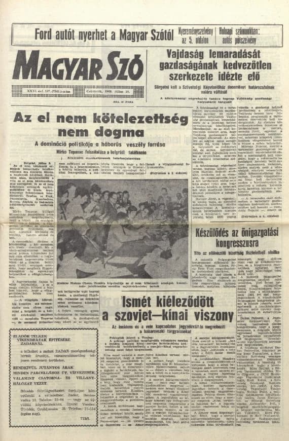 Magyar Szó, 26. évf. 1969. július 10. 187. sz. 1–16. oldal